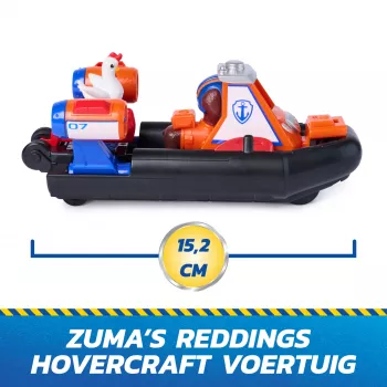 PAW Patrol : Search & Rescue, Zuma pääste hõljukveesõiduk, 2 figuuriga, mängupaat tagasitõmbe- ja stardifunktsiooniga, laste mänguasjad poistele ja tüdrukutele alates 3. eluaastast