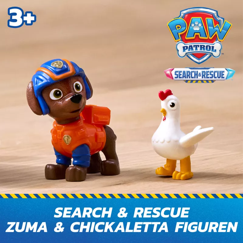 PAW Patrol : Search & Rescue, Zuma pääste hõljukveesõiduk, 2 figuuriga, mängupaat tagasitõmbe- ja stardifunktsiooniga, laste mänguasjad poistele ja tüdrukutele alates 3. eluaastast