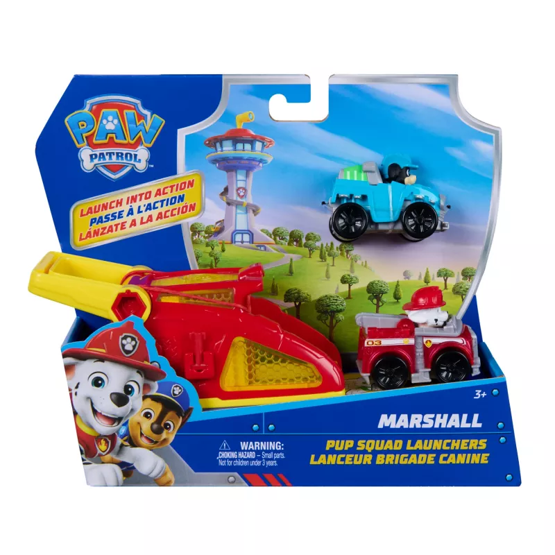PAW Patrol Marshall Pup Squad Launchers with Rex Vehicle 2-Pack, laste mänguasjad poistele ja tüdrukutele vanuses 3+