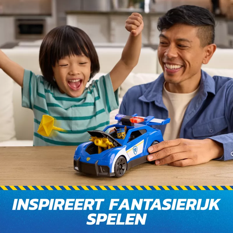 PAW Patrol : Search & Rescue, Chase Launch 'N' Rescue Cruiser, figuuri ja 2 mürsuga, tuled, helid ja peidetud stardiheitja, laste mänguasjad poistele ja tüdrukutele alates 3. eluaastast