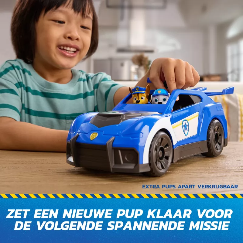 PAW Patrol : Search & Rescue, Chase Launch 'N' Rescue Cruiser, figuuri ja 2 mürsuga, tuled, helid ja peidetud stardiheitja, laste mänguasjad poistele ja tüdrukutele alates 3. eluaastast
