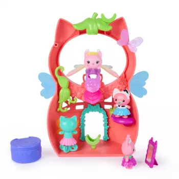 Gabby's Dollhouse Fairylandia, Kitty Fairy’s Flutter-riffic Playset 12 osaga ja eksklusiivse Flutter-riffic sõrmusega, laste mänguasjad tüdrukutele ja poistele alates 3. eluaastast