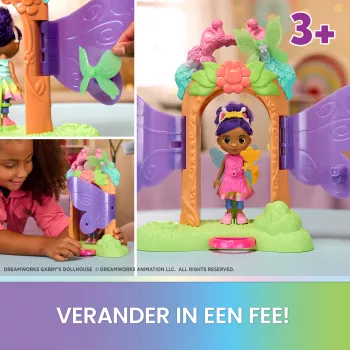 Gabby's Dollhouse Fairylandia, haldjamaagiline paljastusmängukomplekt koos muundamisfunktsiooni ja nukumaja tarvikutega, laste mänguasjad tüdrukutele ja poistele alates 3. eluaastast
