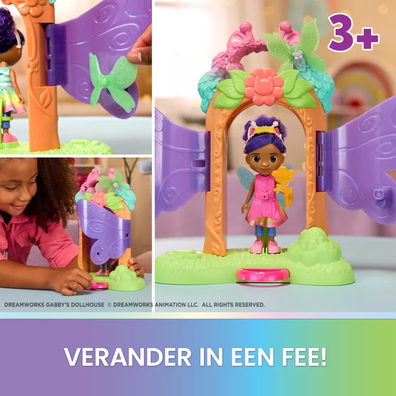 Gabby's Dollhouse Fairylandia, haldjamaagiline paljastusmängukomplekt koos muundamisfunktsiooni ja nukumaja tarvikutega, laste mänguasjad tüdrukutele ja poistele alates 3. eluaastast