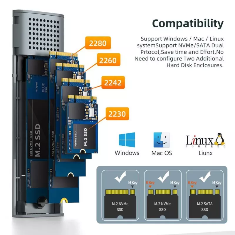 CoreParts MSUB3304 salvestusseadme korpus HDD/SSD korpus Must