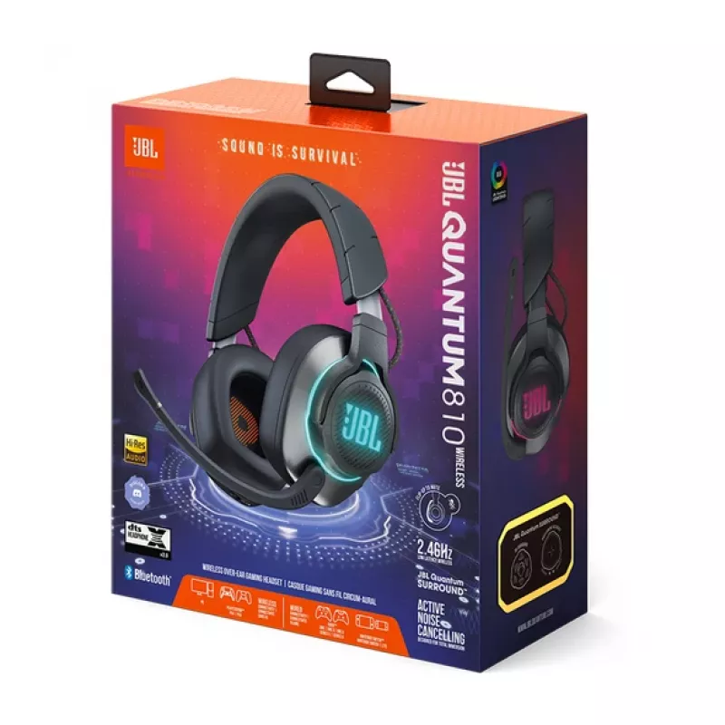 JBL Quantum 810 Kõrvaklapid Juhtmevabad Peapael Mängimine USB USB-C Bluetooth Must
