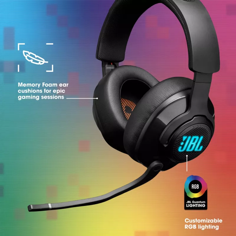 JBL Quantum 400 MUST, juhtmega, mängimine, 20–20000 Hz, 248 g, kõrvaklapid, must