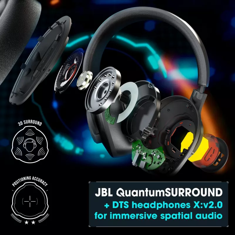 JBL Quantum 400 MUST, juhtmega, mängimine, 20–20000 Hz, 248 g, kõrvaklapid, must