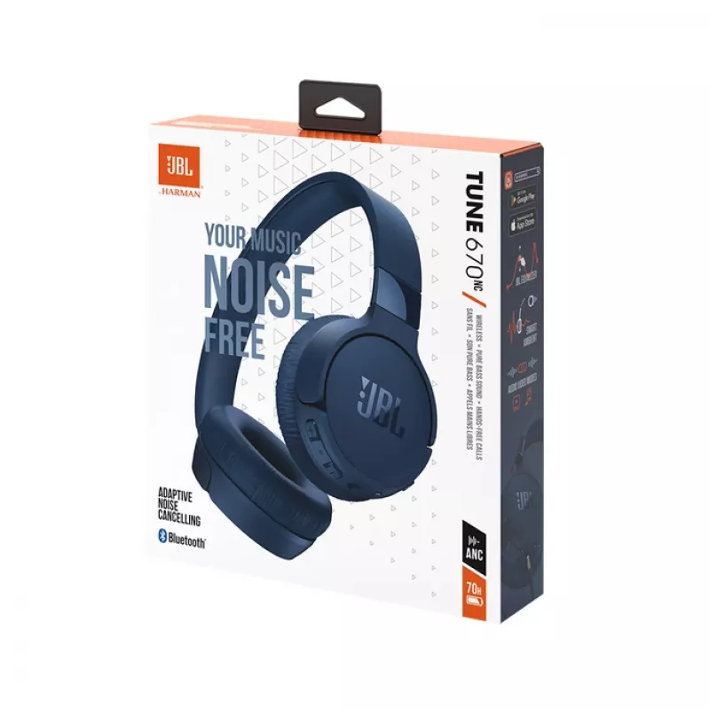 JBL Tune 670 NC peakomplekt juhtmega ja juhtmevaba peakonsool kõned/muusika USB USB-C Bluetooth sinine