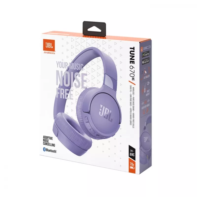 JBL Tune 670 NC peakomplekt juhtmega ja juhtmevaba peakomplekt Peavõru Kõned/muusika USB USB-C Bluetooth lilla