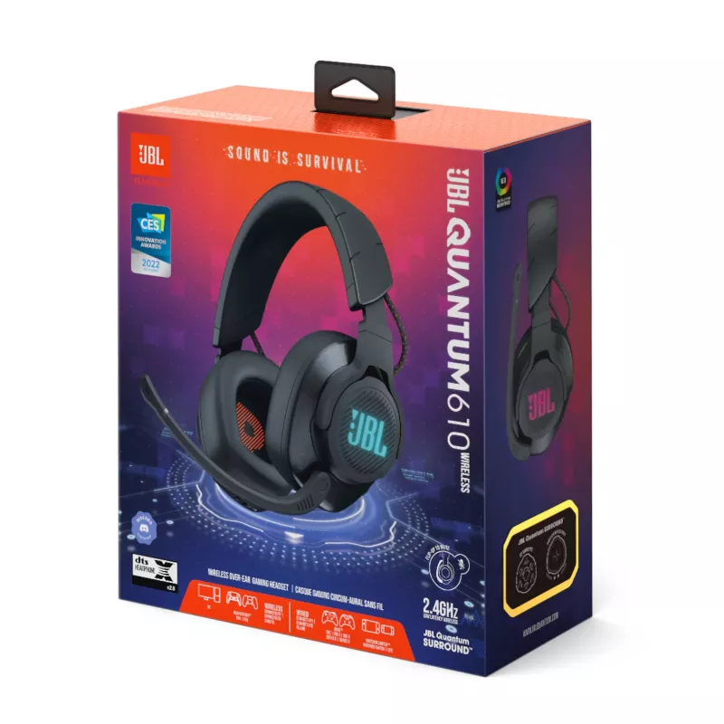 JBL Quantum 610 Wireless Peakomplekt Juhtmega ja juhtmevaba Peavõru Mängimine USB USB-C Must