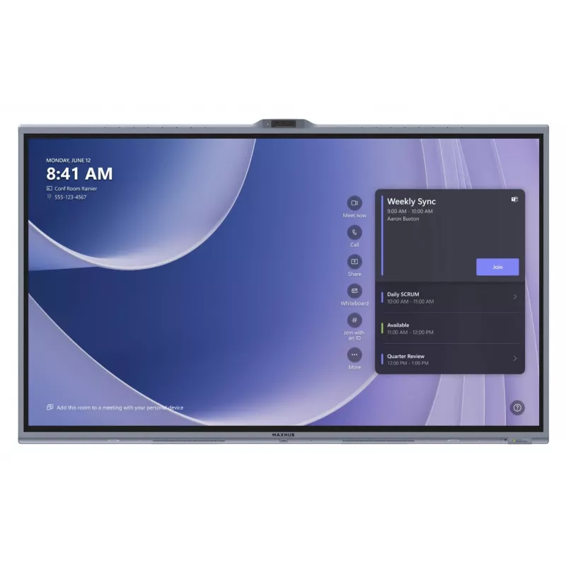 MAXHUB XBoard V7 seeria V655T 65-tolline Microsoft Teams Rooms puutetundlik interaktiivne ekraan