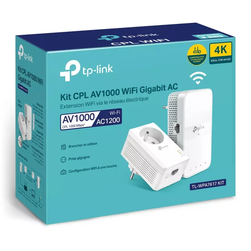 TP-Link TL-WPA7617 KIT 1200 Mbit/s Ethernet LAN Wi-Fi Valge 2 tk