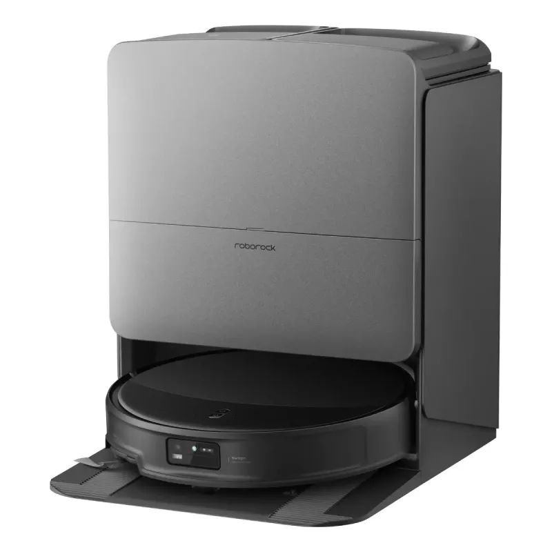 Robotvacuum Roborock SAROS 20X — ümmargune, 0,259 l tolmumahuti, 6400 mAh, 200 min tööaeg, baas 2,5 l tolmuga, mopipesu, must