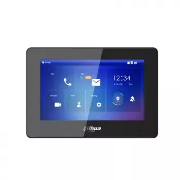 Ekraan Dahua VTH5422HB — Sisemonitori ekraan, 12V DC, 6 W tüüpiline, Ethernet 10/100 Mbps, must