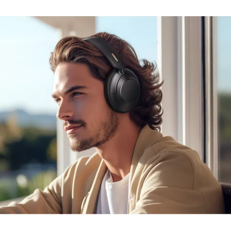 Ugreen HiTune Max5 Peakomplekt Juhtmega ja juhtmevaba Peapael Kõned/Muusika Bluetooth Must
