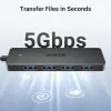 Ugreen USB 3.0 4-PORDIGA JAOTUR USB-A -> 4XUSB Dokkimine USB 3.2 Gen 1 (3.1 Gen 1) Type-A