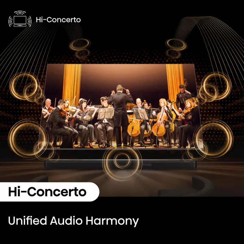 Soundbar Hisense AX5140Q 5.1.4 Dolby Atmos, 600 W RMS, juhtmevaba bassikõlar 280 W, must