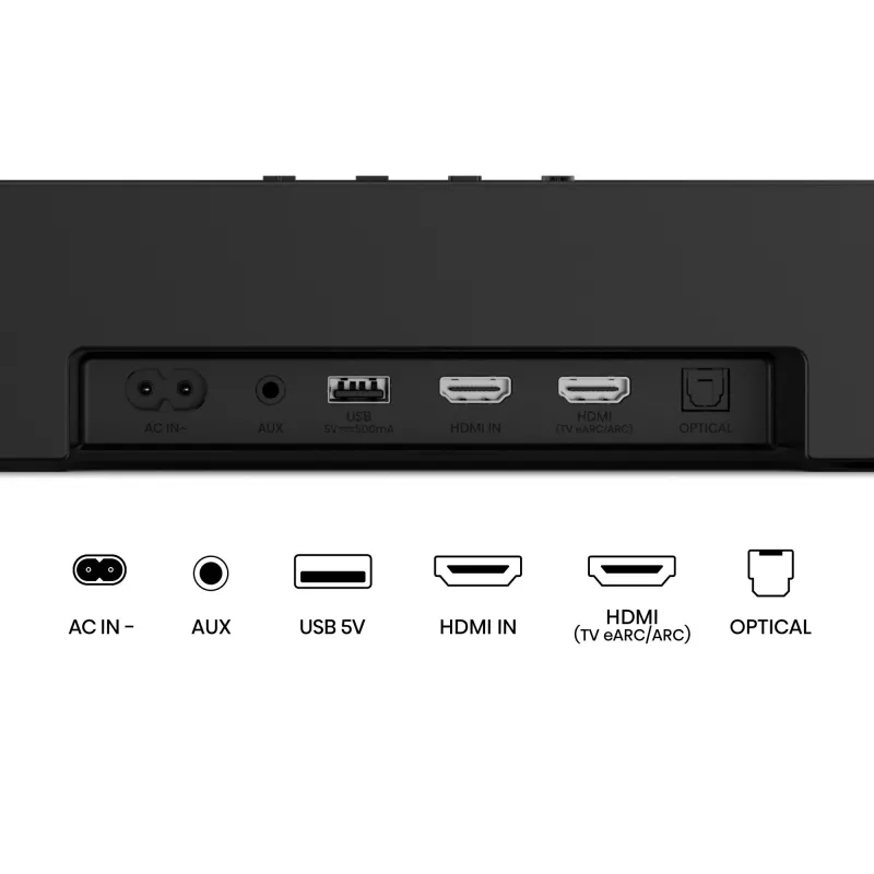 Soundbar Hisense AX5140Q 5.1.4 Dolby Atmos, 600 W RMS, juhtmevaba bassikõlar 280 W, must