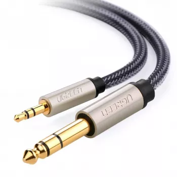 Audiojuhe Ugreen 10628 2 m 6,35 mm isane 3,5 mm isasele must