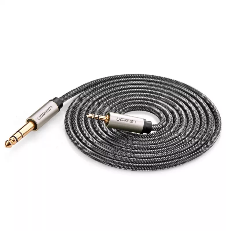 Audiojuhe Ugreen 10628 2 m 6,35 mm isane 3,5 mm isasele must