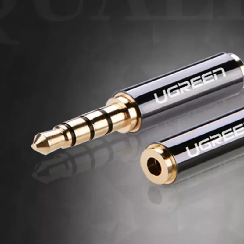 Ugreen Adapter 2,5 mm (emane) mikro pesa 3,5 mm mini pesa (isane) adapter must (20502)