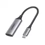 Ugreen 70444 videokaabli adapter HDMI tüüp A (standard) USB USB-C alumiinium, must