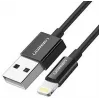 Ugreen 80823 US155 mobiiltelefoni kaabel Must 2 m USB A Lightning