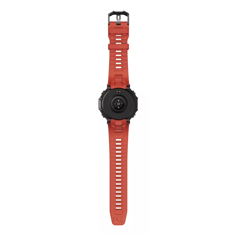 Amazfit T-Rex 3 Lava 3,81 cm (1,5-tolline) AMOLED 48,5 mm digitaalne 480 x 480 pikslit puuteekraan must, roostevaba teras GPS (satelliit)