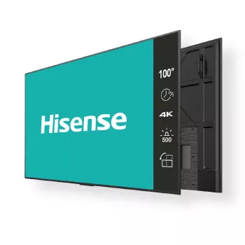 Hisense 100BM66D Signage Display 2.54 m (100 inch) LED Wi-Fi 500 cd/m² 4K Ultra HD Must 24/7