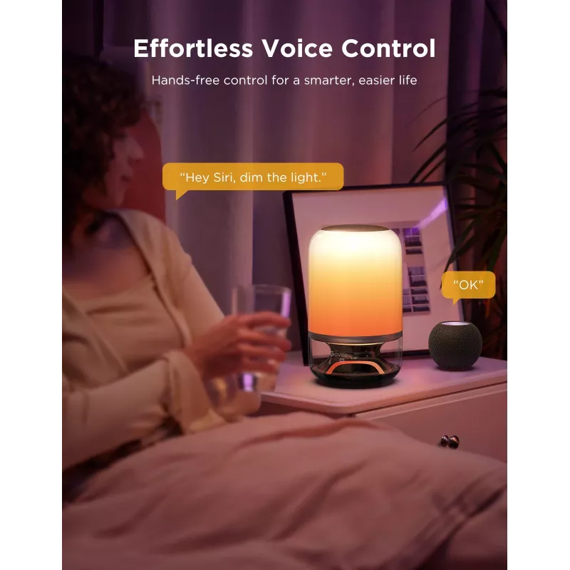 Table Lamp Govee H6020 Table Lamp 2 Pro Sound by JBL — RGBIC + Soe Valge, 600 lm, Wi‑Fi & Bluetooth, 5200 mAh