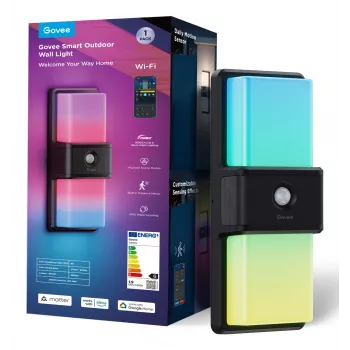 Välisseinalamp Govee H7078CD1 Smart RGB värvimuutusega, Wi‑Fi/nutijuhtimine