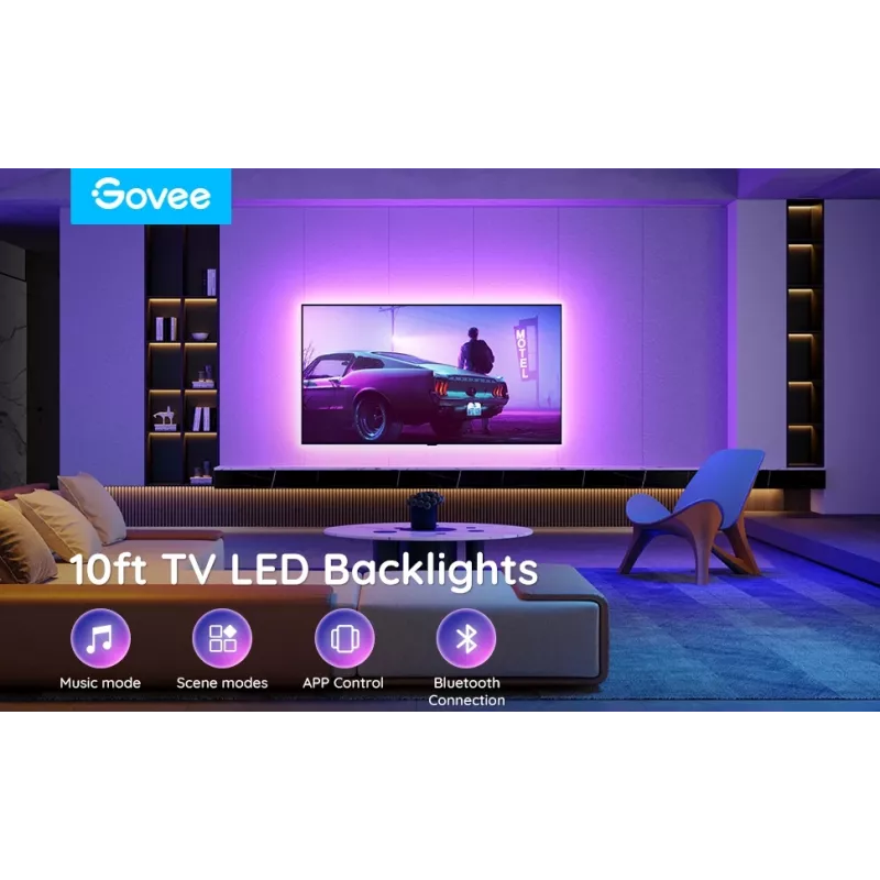 Govee H6178 RGB LED-taustvalgustusriba 46–60-tollistele teleritele, mudel H61780A1