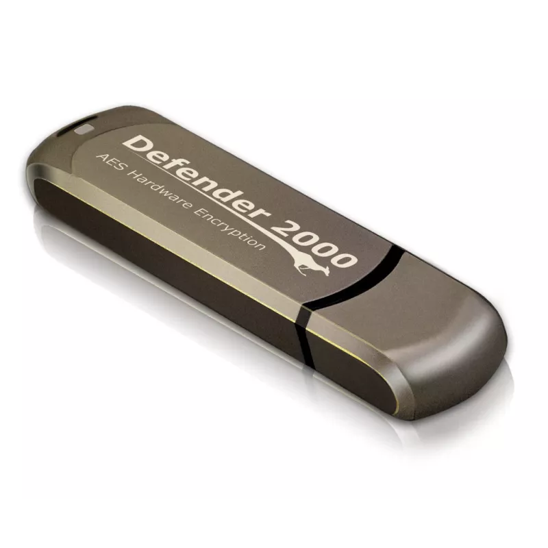 Kanguru Defender 2000 FIPS 140-2 sertifitseeritud, 32 GB USB-mälupulk USB Type-A 2.0 Pruun