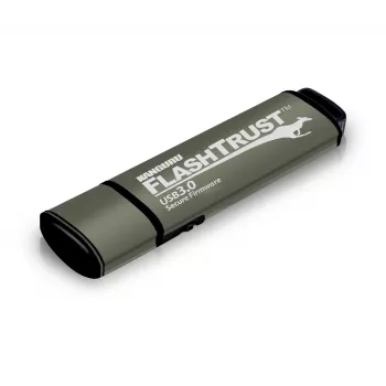Kanguru FlashTrust™ USB 3.0 128 GB |Turvaline mälupulk| Turvaline püsivara | Füüsiline kirjutuskaitse lüliti | Kaitseb BadUSB vastu | Vastavus NIST-i juurutamisnõuetele