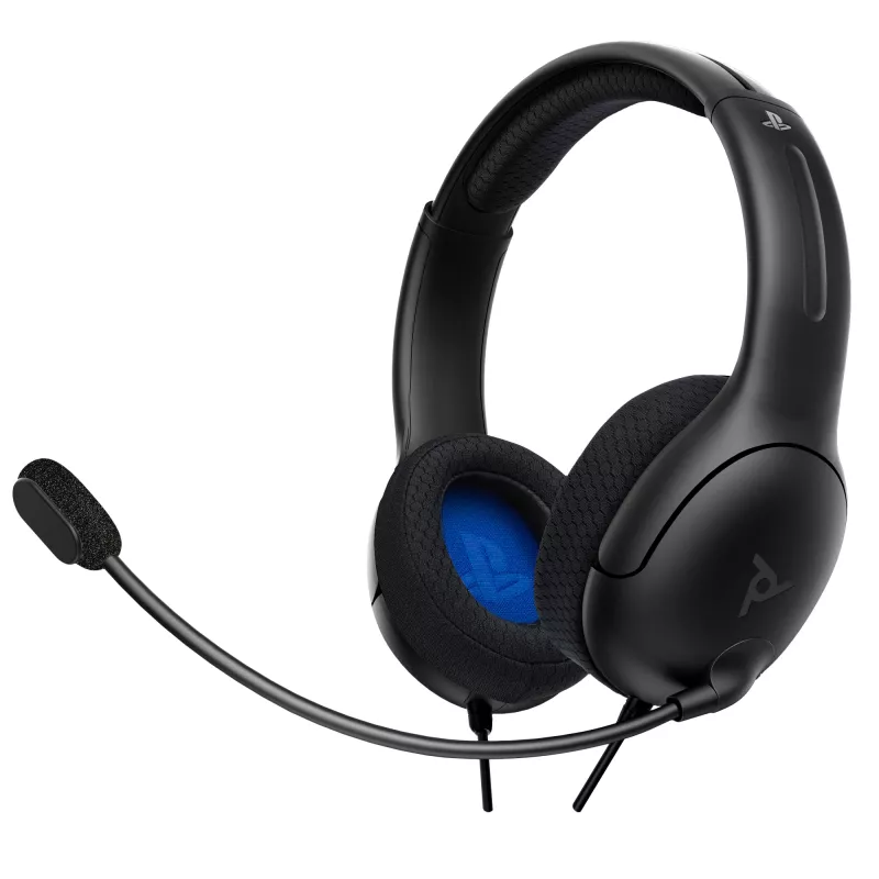 PDP LVL50 juhtmega peakomplekt PS4 valge - 50 mm draiver, juhtmega, juhtmega, mängimine, peakomplekt, must