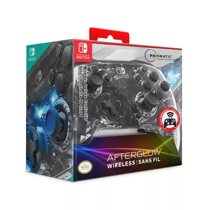 PDP Afterglow Must, läbipaistev mängupult analoog-/digitaalne Nintendo Switch, Nintendo Switch Lite, Nintendo Switch OLED