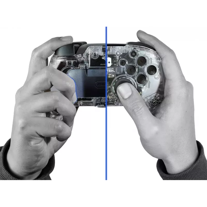 PDP Afterglow Must, läbipaistev mängupult analoog-/digitaalne Nintendo Switch, Nintendo Switch Lite, Nintendo Switch OLED