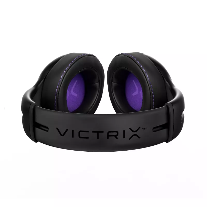 Peakomplekt VICTRIX Gambit Wireless — juhtmega ja juhtmevaba, 20–20000 Hz, 2 m kaabel, 301 g, must/lilla