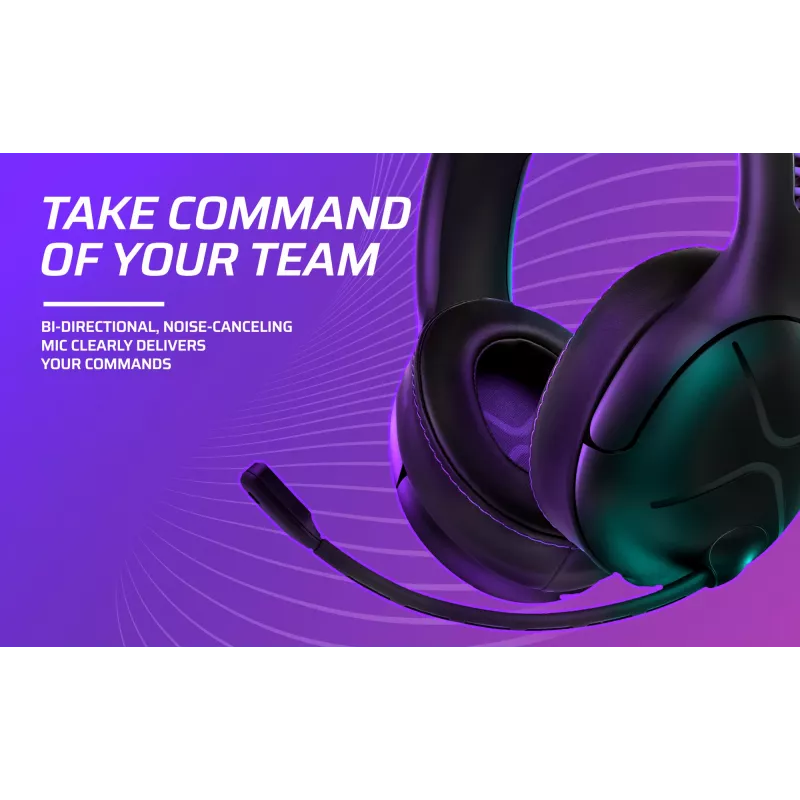 Peakomplekt VICTRIX Gambit Wireless — juhtmega ja juhtmevaba, 20–20000 Hz, 2 m kaabel, 301 g, must/lilla