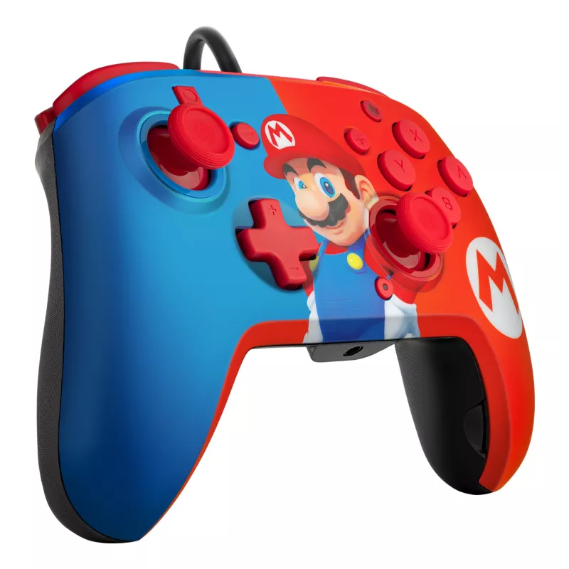 PDP Faceoff Deluxe+ Audio juhtmega kontroller, Power Pose Mario (Nintendo Switch)