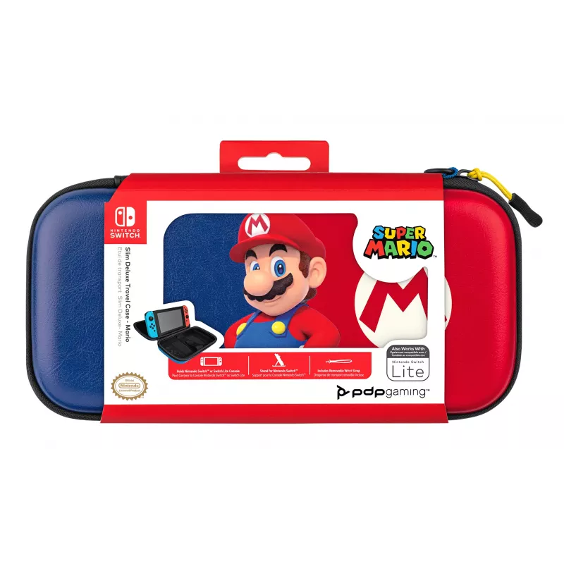 Kõva ümbris PDP õhuke Deluxe Power Pose Mario Nintendo jaoks — sinine/punane