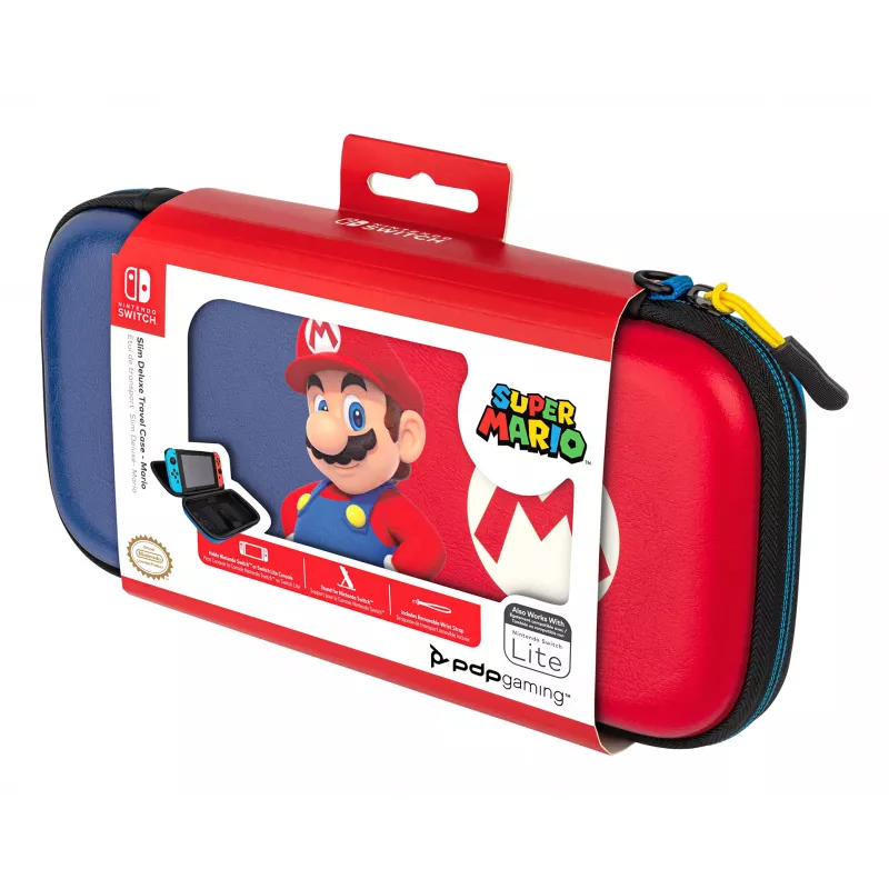 Kõva ümbris PDP õhuke Deluxe Power Pose Mario Nintendo jaoks — sinine/punane