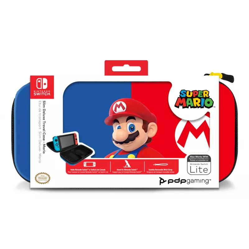 Kõva ümbris PDP õhuke Deluxe Power Pose Mario Nintendo jaoks — sinine/punane