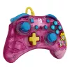 PDP Rock Candy: Bubblegum Peach Pink, poolläbipaistev USB-mängupult Analoog / Digitaalne Nintendo Switch, Nintendo Switch Lite, Nintendo Switch OLED