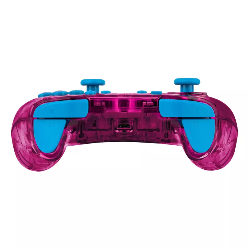 PDP Rock Candy: Bubblegum Peach Pink, poolläbipaistev USB-mängupult Analoog / Digitaalne Nintendo Switch, Nintendo Switch Lite, Nintendo Switch OLED