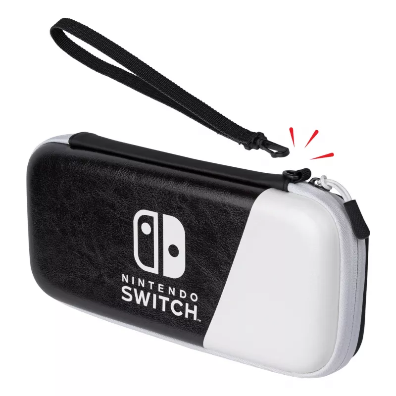 PDP õhuke Deluxe: must-valge kõvakohver Nintendo must, valge