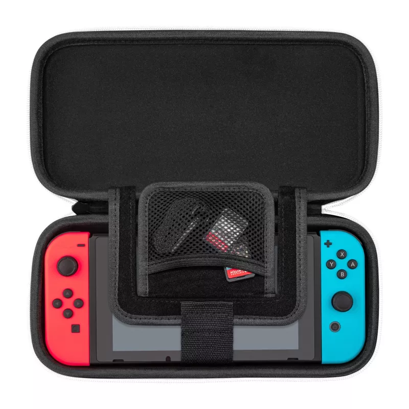 PDP õhuke Deluxe: must-valge kõvakohver Nintendo must, valge