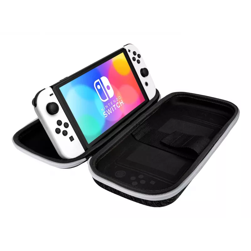 PDP õhuke Deluxe: must-valge kõvakohver Nintendo must, valge