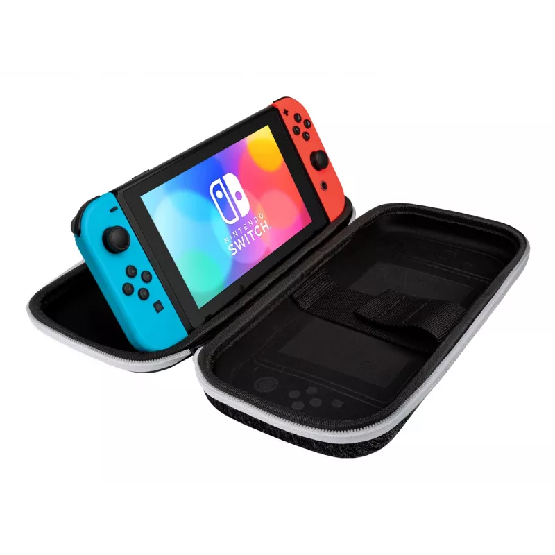 PDP õhuke Deluxe: must-valge kõvakohver Nintendo must, valge